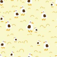 Seagull vector seamless pattern