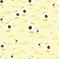 Seagull vector seamless pattern