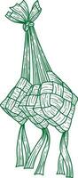 Ketupat aka Traditional Food from Indonesia vector