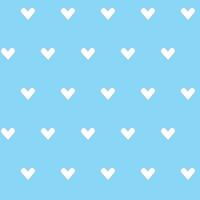 Little White Hearts Pattern On Blue Background vector