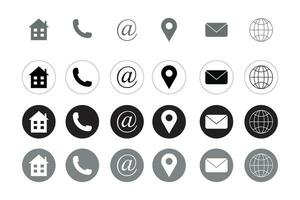 Contact us icon. Creative beautiful vector communication icon set.