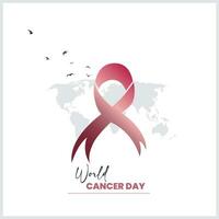 diseño del ejemplo del vector del día mundial del cáncer