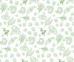 seamless pattern green Cabbage vector illustration. Design for kale day, healthy food, health day, recipes. Green and white background cartoon assorted cabbage for cover, book decoration, web element.