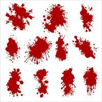 Vector paint blots set. Paint splatter pattern.