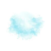 Abstract pattern with blue watercolor cloud. Cyan watercolour water brash splash texture vector