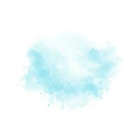 Abstract pattern with blue watercolor cloud. Cyan watercolour water brash splash texture vector