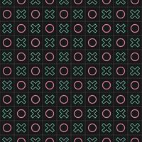 Tic tac toe geometric grid neon futuristic pattern background vector