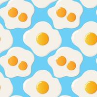 Seamless pattern with eggs vector illustration. Fresh and juicy pattern.