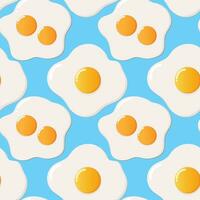 Seamless pattern with eggs vector illustration. Fresh and juicy pattern.