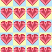 Hearts pattern seamless valentines day background texture vector