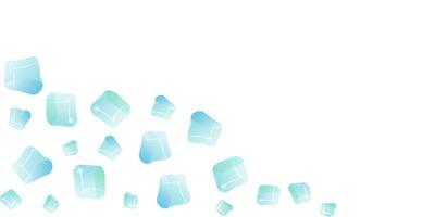 Transparent glass cube shapes in realistic style. vector