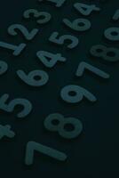 Background or texture of numbers. Finance data concept. Mathematic. Banking or currency. Business and economic growth. photo