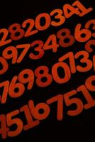 Background of numbers. from zero to nine. Numbers texture. Finance data concept. Matematic. Seamless pattern with numbers. financial crisis concept. Business success. photo