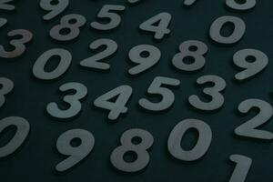 Background of numbers. from zero to nine. Numbers texture. Finance data concept. Matematic. Seamless pattern with numbers. financial crisis concept. Business success. photo
