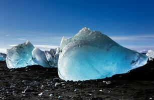 Picturesque landscape with green nature in Iceland photo