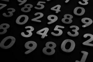 Background of numbers. from zero to nine. Numbers texture. Finance data concept. Matematic. Seamless pattern with numbers. financial crisis concept. Business success. photo