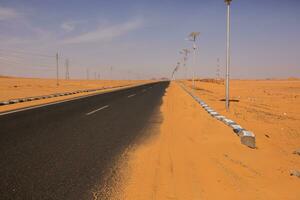 Landscape of sahara desert in Egypt. Conceptual for freedom, enjoying the journey. photo