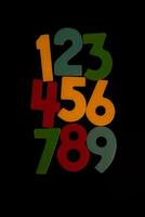 Background of numbers. from zero to nine. Numbers texture. Finance data concept. Matematic. Seamless pattern with numbers. financial crisis concept. Business success. photo