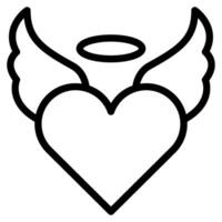 Heart Wings object illustration vector