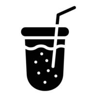 soda cola Glyph Icon Background White vector