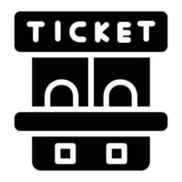 ticket window Glyph Icon Background White vector