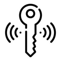 smart key Line Icon Background White vector