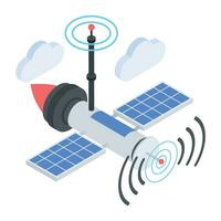 Set of Wireless Network Isometric Icons vector