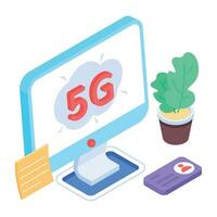 IOT Isometric Icon vector