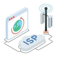 IOT Isometric Icon vector