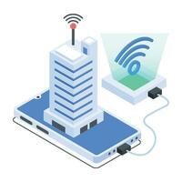 IOT Isometric Icon vector