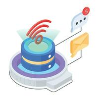 5G Technology Isometric Icon vector