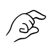 Children's hand gestures in doodle style isolated. Hand drawn human hands expressing various signs and symbols with fingers vector