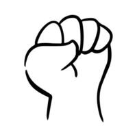 Children's hand gestures in doodle style isolated. Hand drawn human hands expressing various signs and symbols with fingers vector