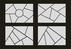 Pictures or photos frame collage. comics page grid layout abstract photo frames and digital photo wall template vector