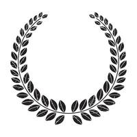 Vector black laurel wreath