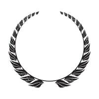 Vector black laurel wreath