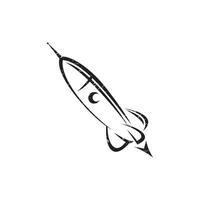 Space rocket icon. Rocket icon vector