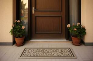 AI generated welcome mat for front door welcome mats photo