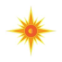 sun icon logo vector design template