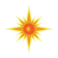 sun icon logo vector design template