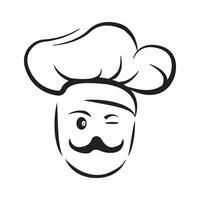 cocinero icono logo vector diseño modelo