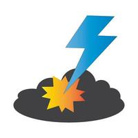 lightning icon logo vector design template