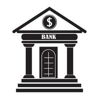 banco icono logo vector diseño modelo