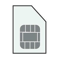 SIM card icon logo vector design template