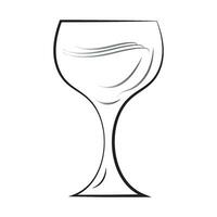 Bebiendo vaso icono logo vector diseño modelo