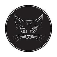 gato icono logo vector diseño modelo