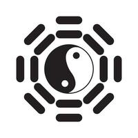 YIN YANG icon logo vec tor design template vector