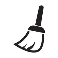 broom icon logo vector design template