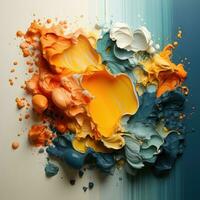 AI Generated abstract watercolor paintings, paint color splotches, abstract colors, minimalism art painting, scene design. Ai Generative. photo