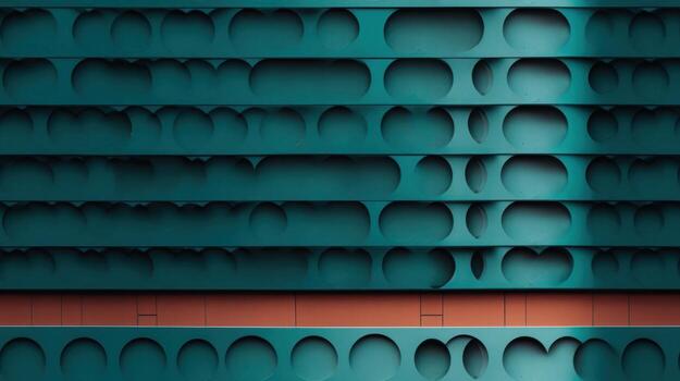 AI Generated Abstract Modern Geometry Exterior Architecture. Abstract business interior in minimalism. AI Generative. photo